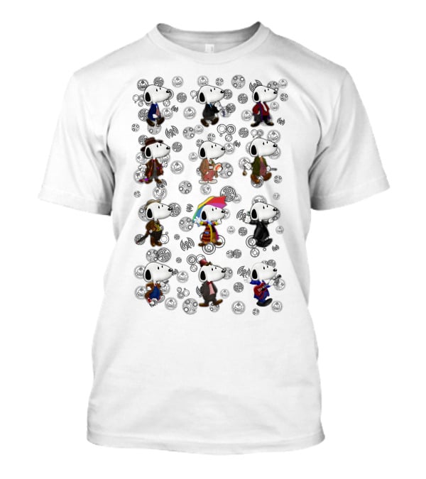 Snoopy The DOGtor Who Eleven Incarnations T-Shirt