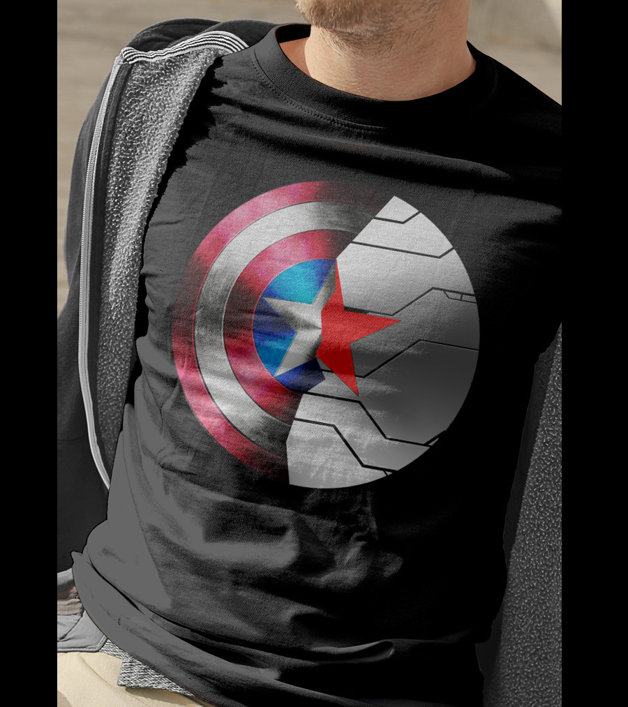 Captain America Winter Soldier Shield Buck Rogers Star T-Shirt