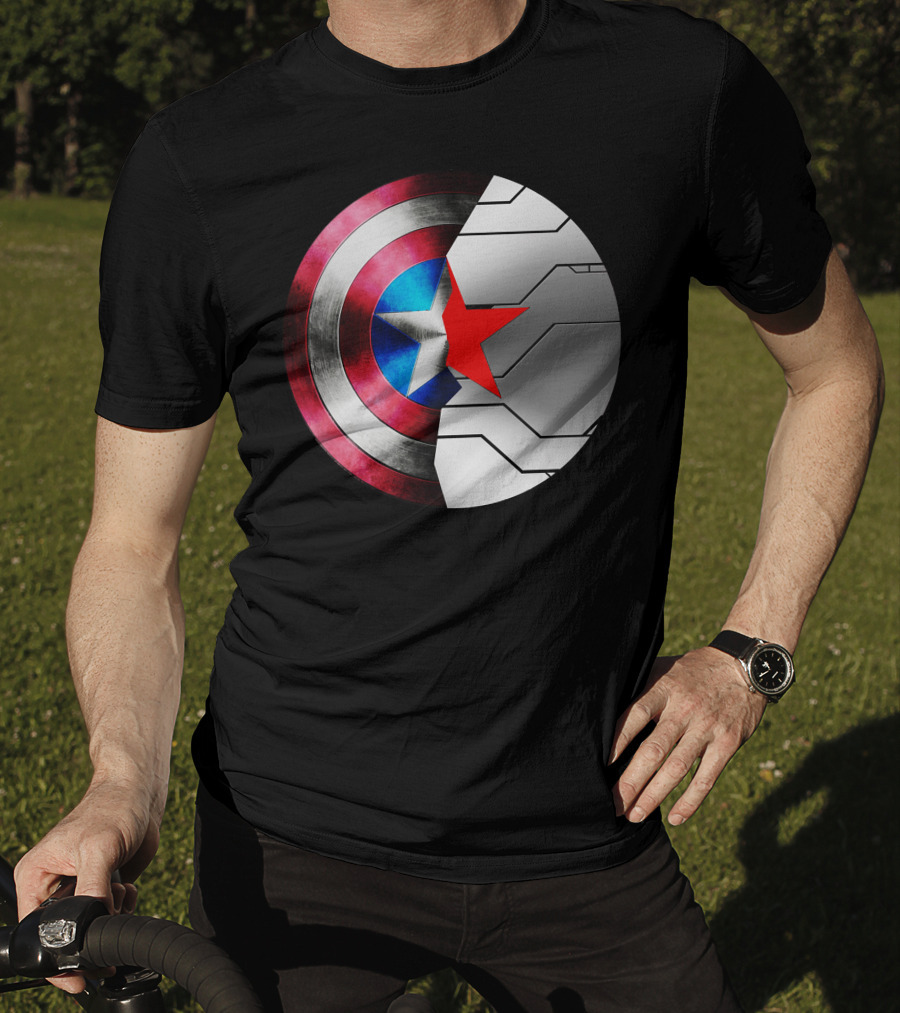 Captain America Winter Soldier Shield Buck Rogers Star T-Shirt