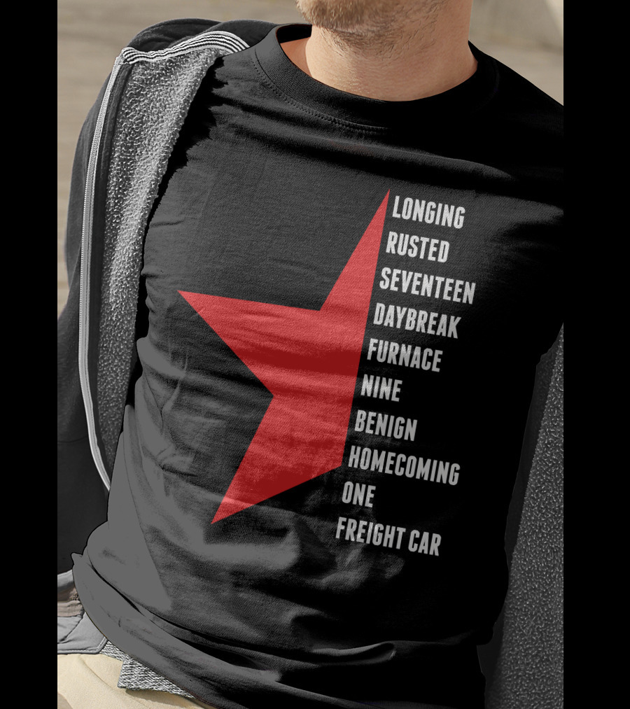 Winter Soldier Longing Rusted Seventeen Daybreak Furnace Nine Benign Homecoming One Freight Car T-Shirt