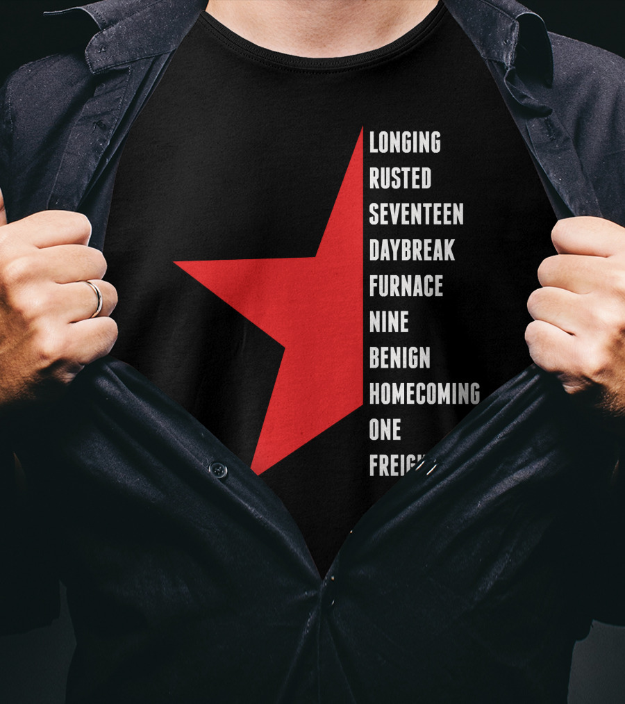 Winter Soldier Longing Rusted Seventeen Daybreak Furnace Nine Benign Homecoming One Freight Car T-Shirt