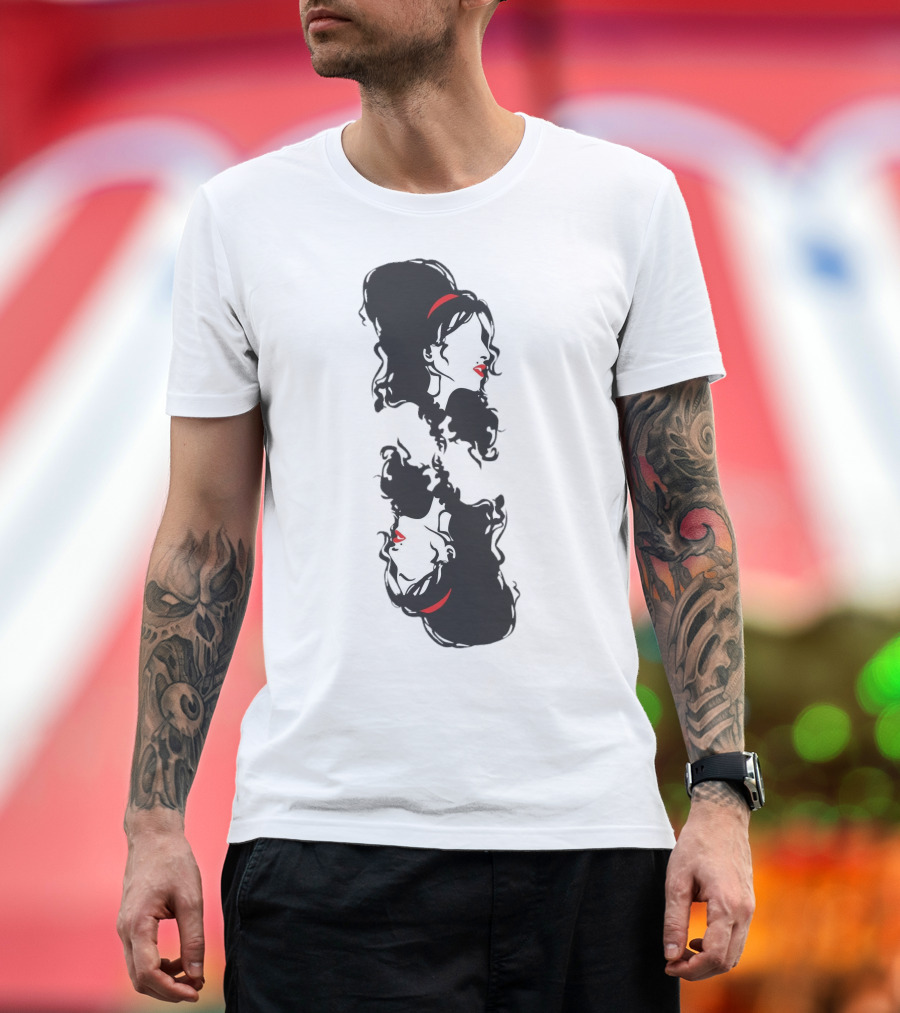 Ace Card Amy Winehouse Mirror Profile T-Shirt