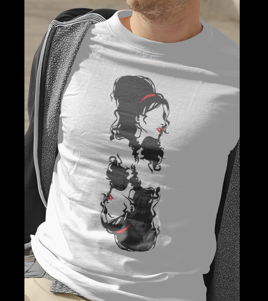 Ace Card Amy Winehouse Mirror Profile T-Shirt