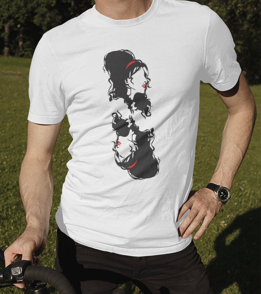 Ace Card Amy Winehouse Mirror Profile T-Shirt