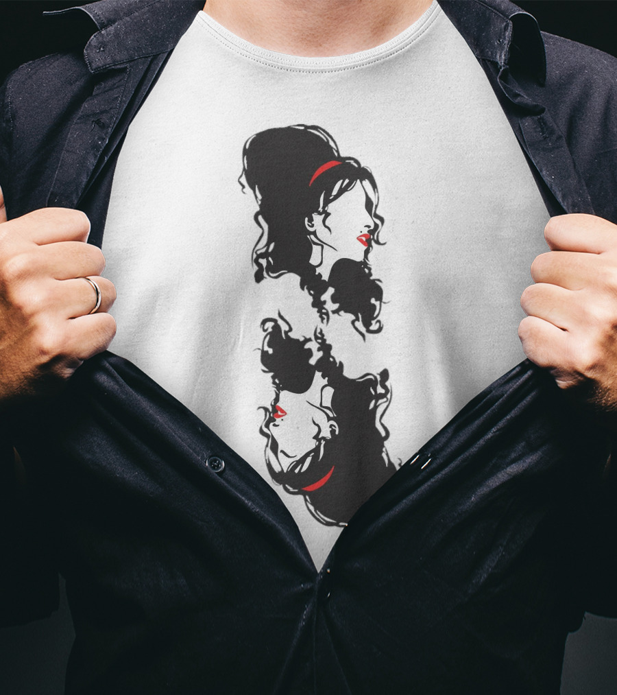 Ace Card Amy Winehouse Mirror Profile T-Shirt