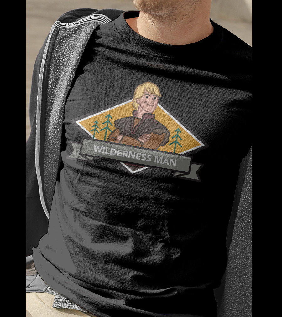 Disney Frozen 2 Kristoff Wilderness Man Forest Badge T-Shirt