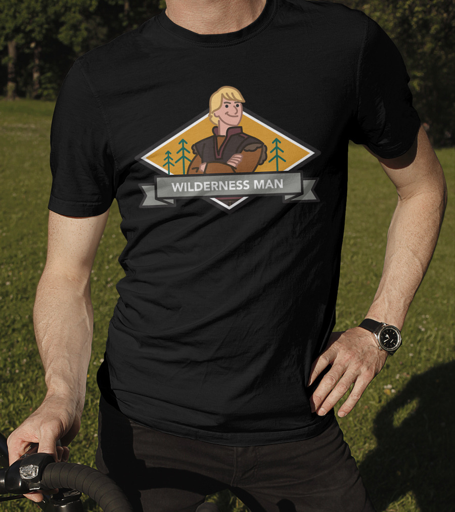 Disney Frozen 2 Kristoff Wilderness Man Forest Badge T-Shirt