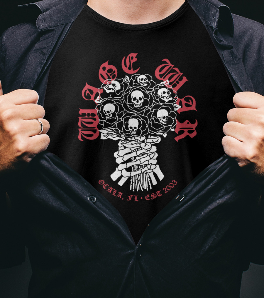 Wage War Metalcore Band Ocala FL Est 2003 Skull Roses T-Shirt