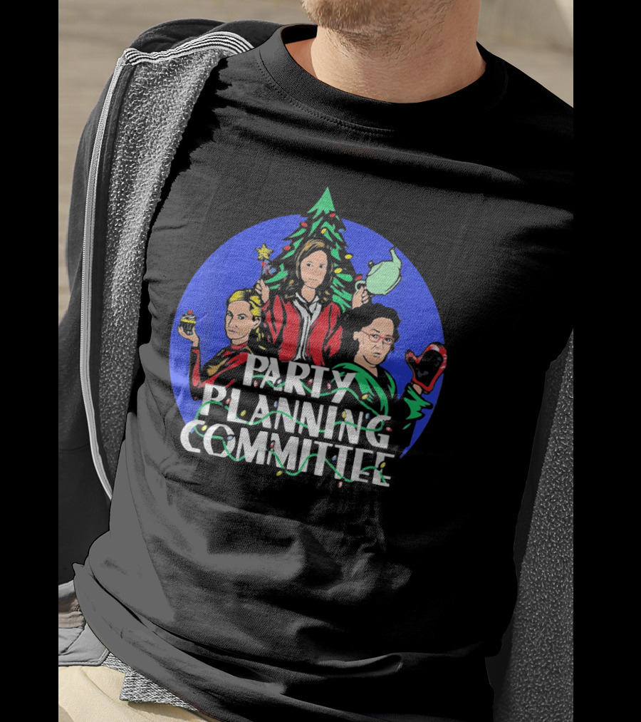 Party Planning Committee Merry Christmas Costume Characters T-Shirt