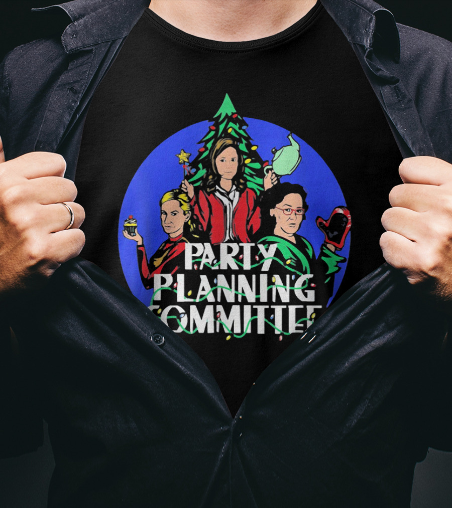 Party Planning Committee Merry Christmas Costume Characters T-Shirt