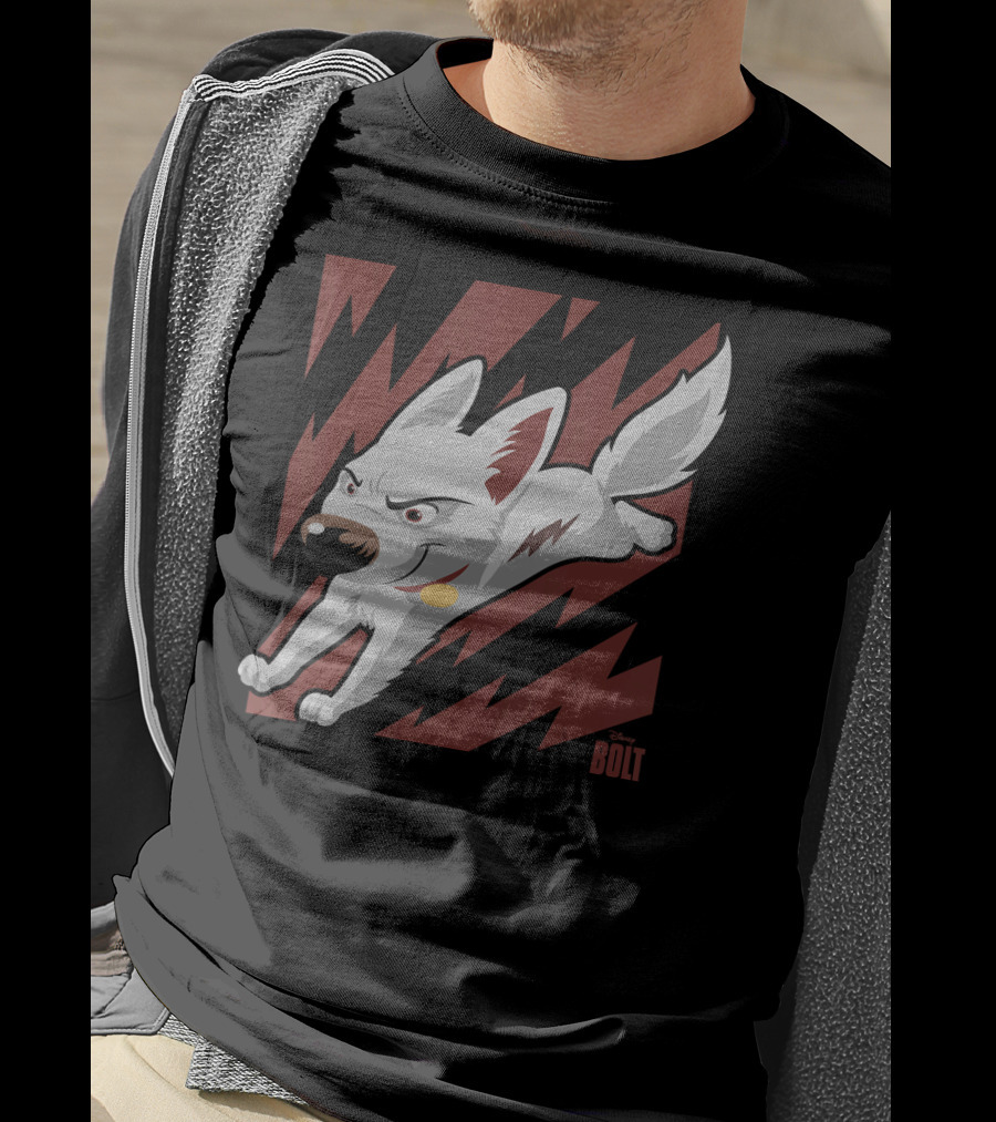 Disney Bolt The Super Dog Lightning Action Adventure T-Shirt
