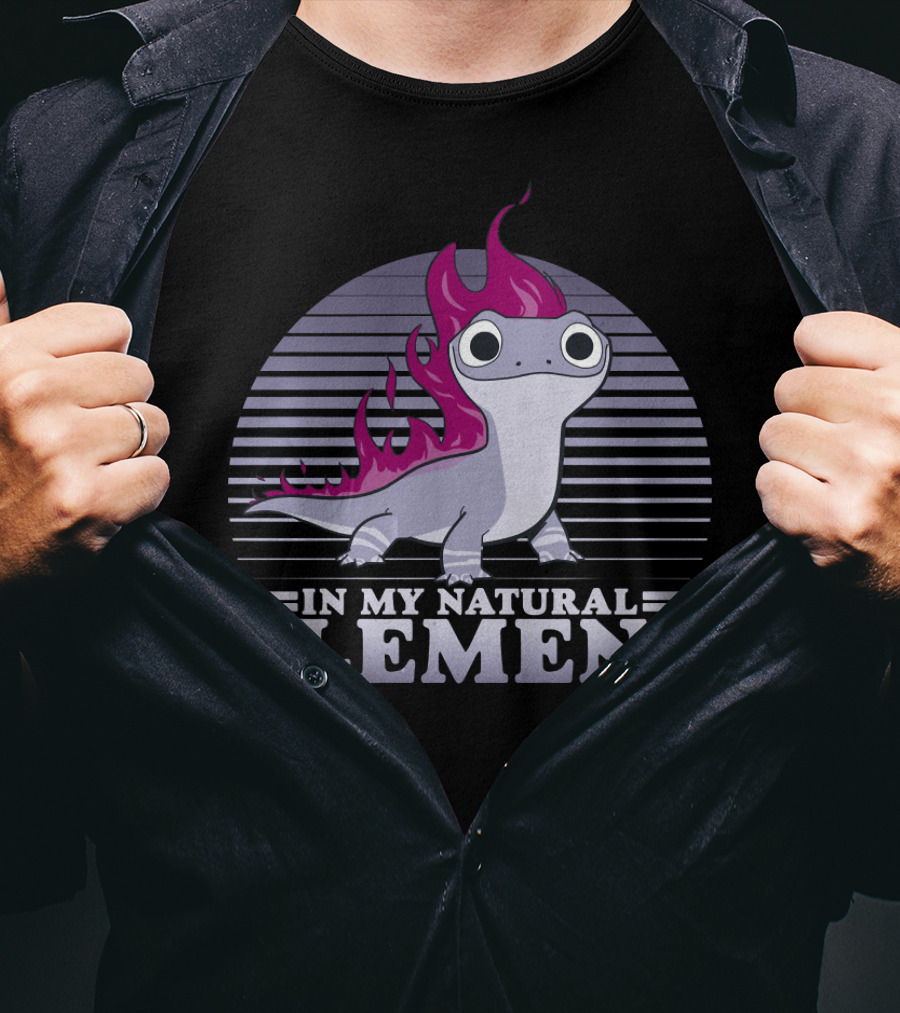 Disney Frozen 2 Salamander In My Natural Element Striped Sun T-Shirt