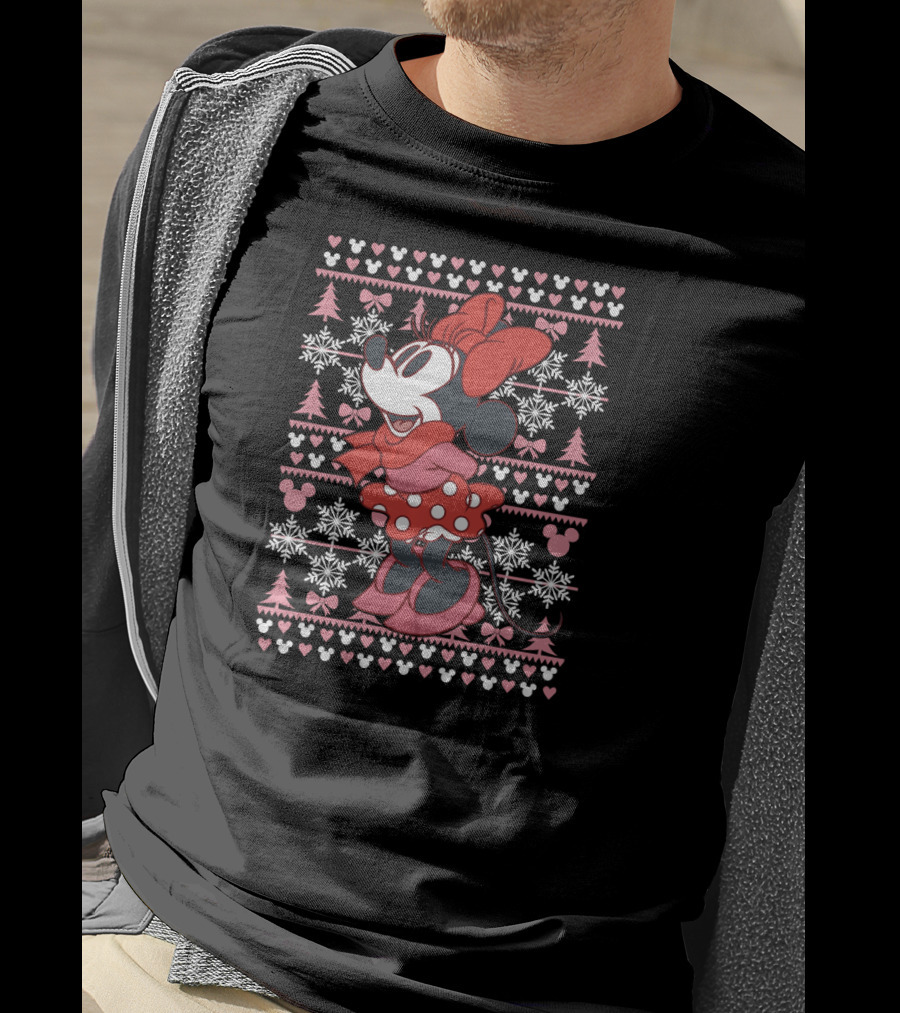 Disney Minnie Mouse Christmas Style Ugly T-Shirt