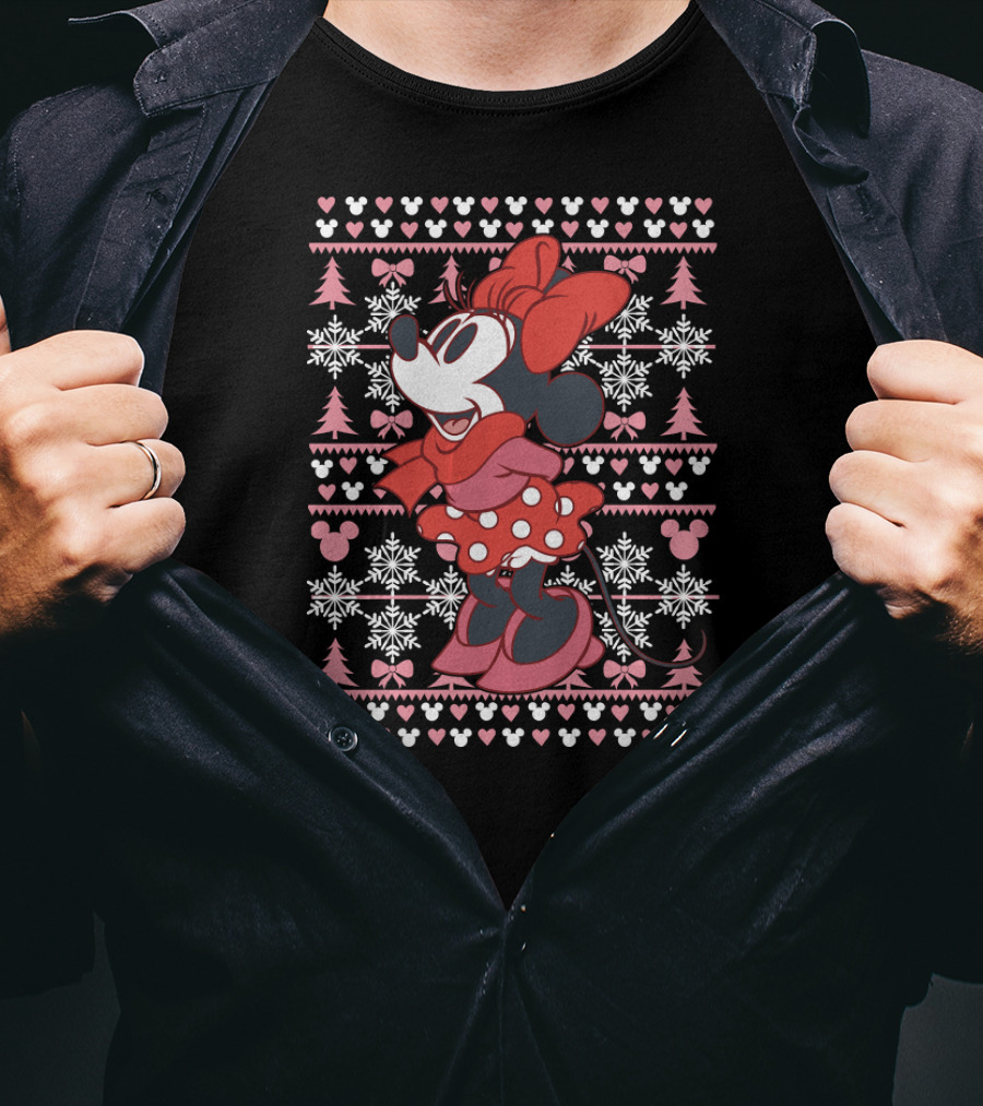Disney Minnie Mouse Christmas Style Ugly T-Shirt