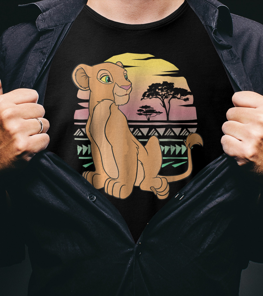 Disney The Lion King Nala 90s Sunset Scene T-Shirt