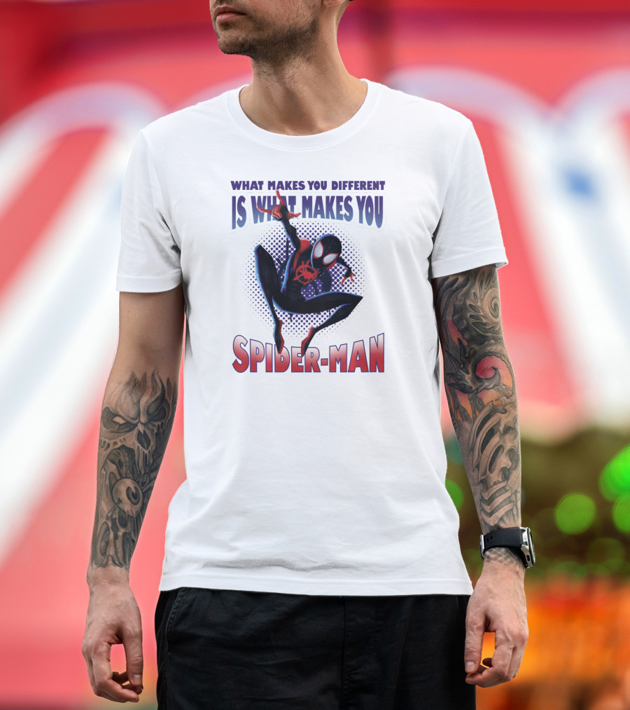 Spider-Man Into The Spider-Verse What Makes You Different Is What Makes You Spider-Man T-Shirt