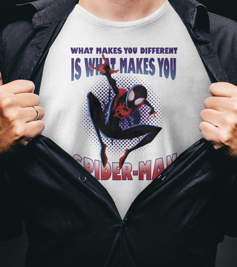 Spider-Man Into The Spider-Verse What Makes You Different Is What Makes You Spider-Man T-Shirt