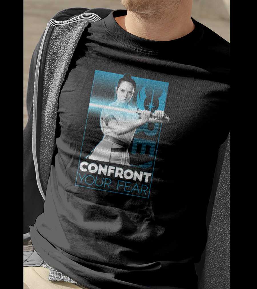 Star Wars The Rise Of Skywalker Rey Confront Your Fear Jedi T-Shirt
