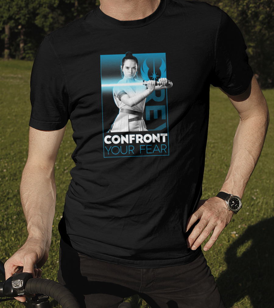 Star Wars The Rise Of Skywalker Rey Confront Your Fear Jedi T-Shirt