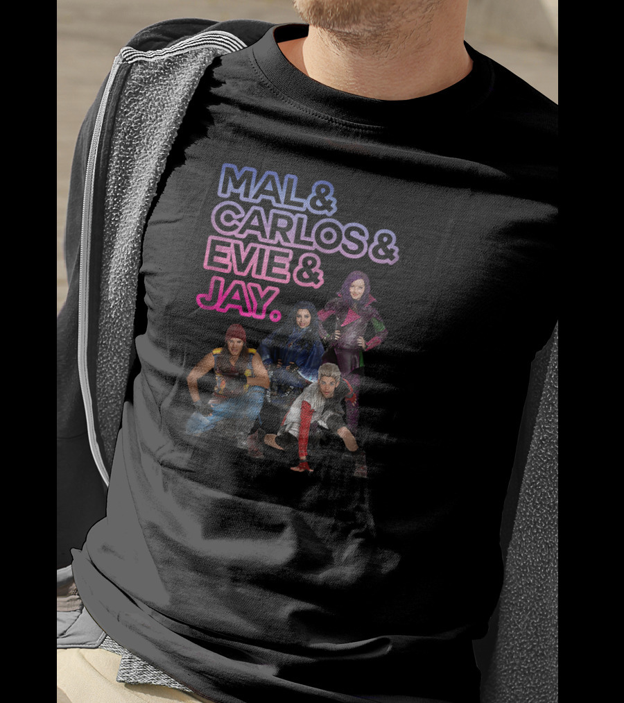 Mal And Carlos And Evie And Jay Disney Descendants Evil T-Shirt