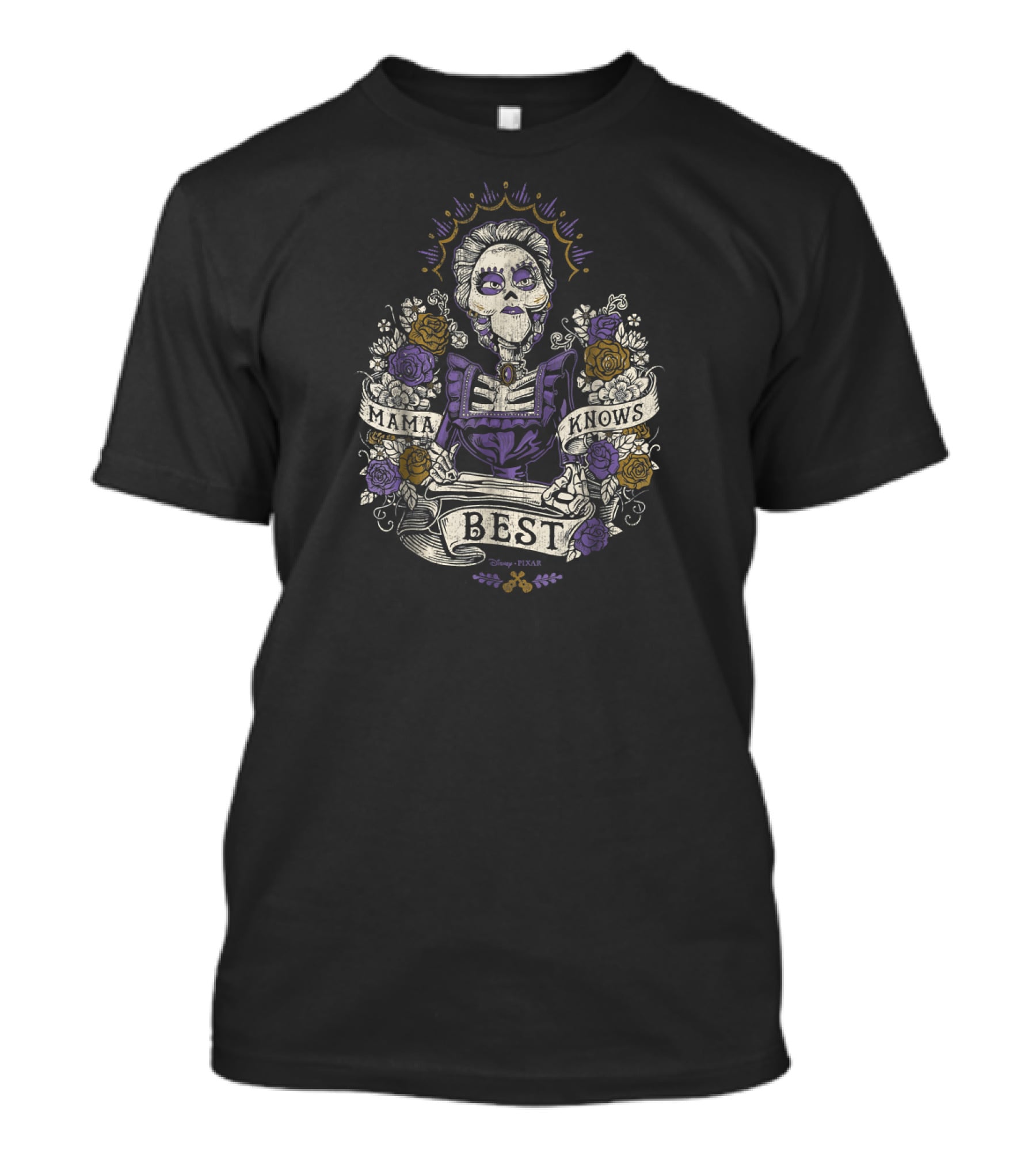 Disney Pixar Coco Mama Knows Best With Flowered Skeleton T-Shirt