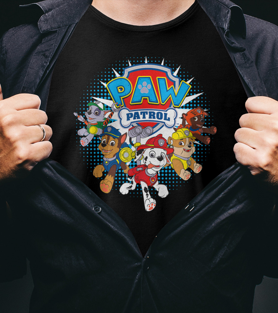 PAW Patrol Nickelodeon Characters Team Together T-Shirt