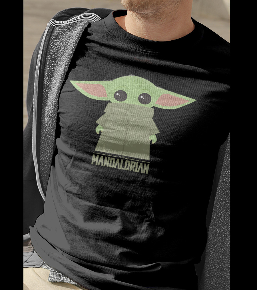 Star Wars The Mandalorian The Child Grogu Hidden Face Iconic Character T-Shirt