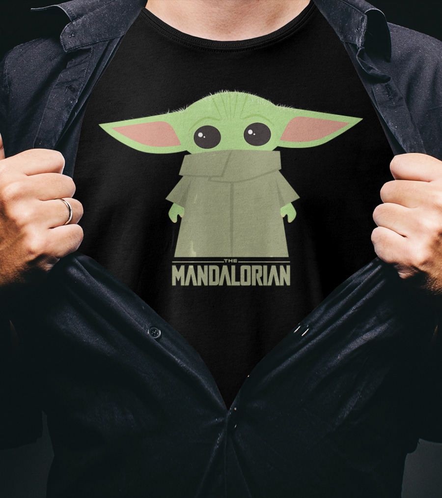 Star Wars The Mandalorian The Child Grogu Hidden Face Iconic Character T-Shirt