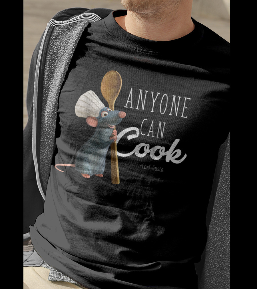 Pixar Ratatouille Remy Anyone Can Cook Chef Gusto T-Shirt