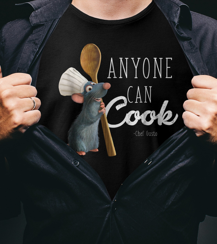 Pixar Ratatouille Remy Anyone Can Cook Chef Gusto T-Shirt