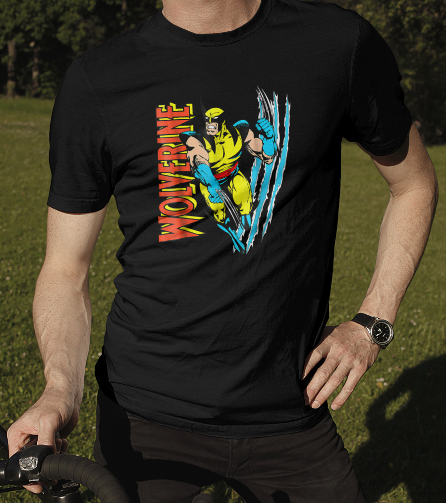 Wolverine X Men Vintage Claw Slice Marvel T-Shirt