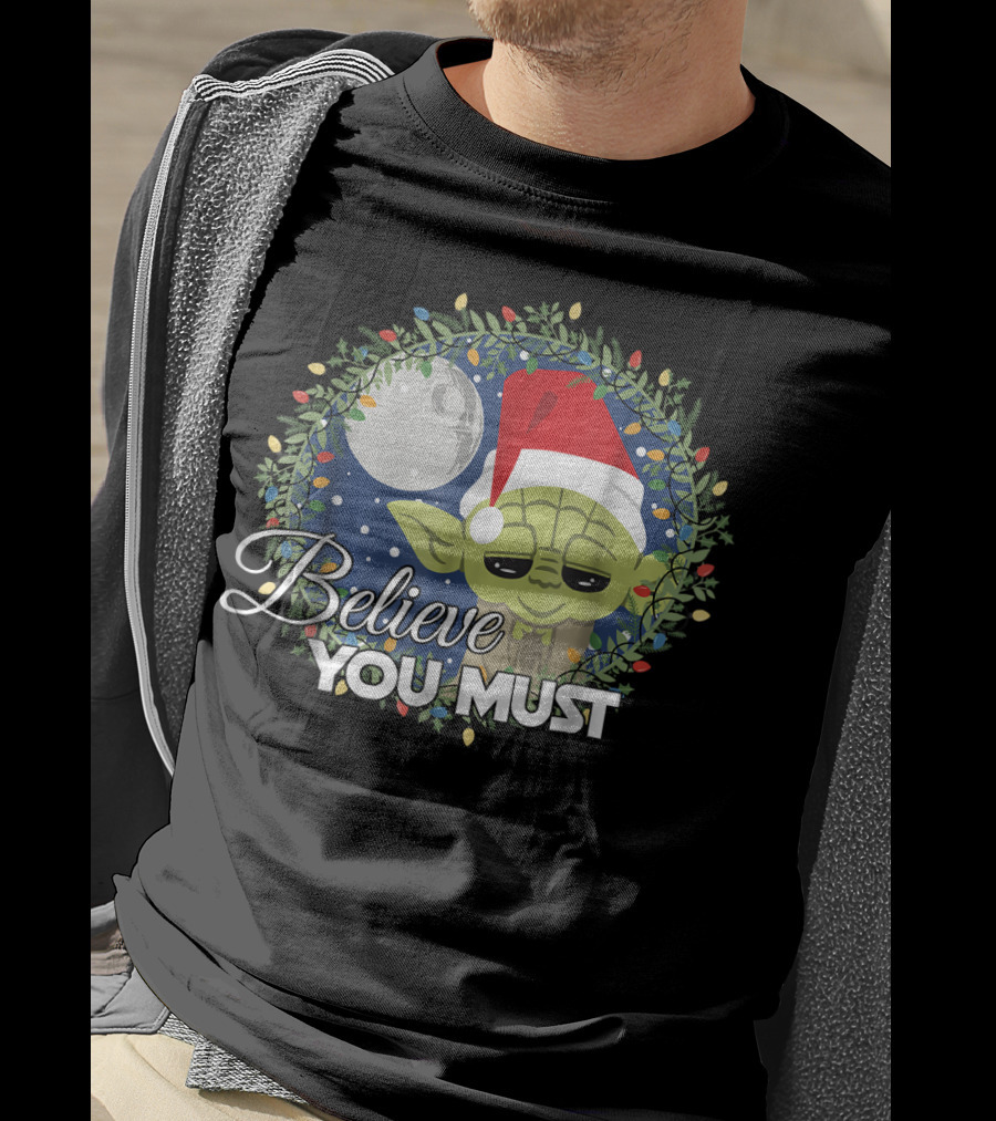 Believe You Must Yoda Santa Star Wars Christmas Reef T-Shirt