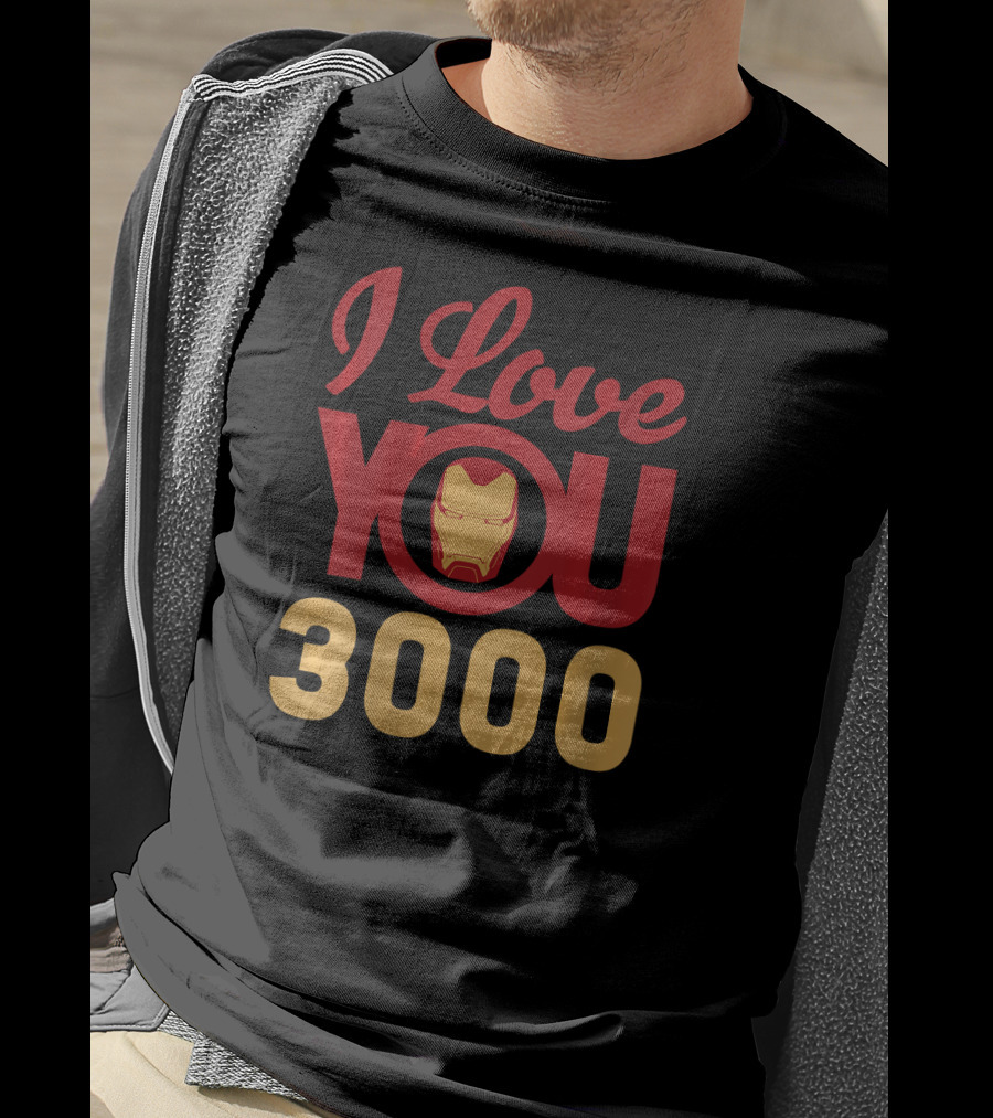 Marvel Avengers Endgame Iron Man I Love You 3000 Helmet T-Shirt