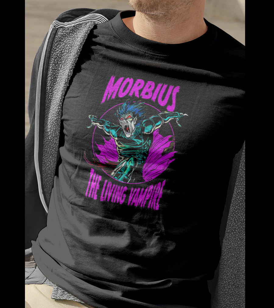 Marvel Morbius The Living Vampire Morbius Purple Hue T-Shirt