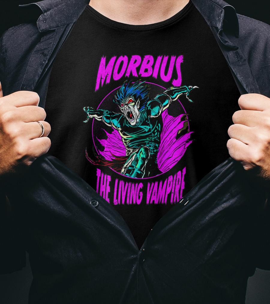 Marvel Morbius The Living Vampire Morbius Purple Hue T-Shirt
