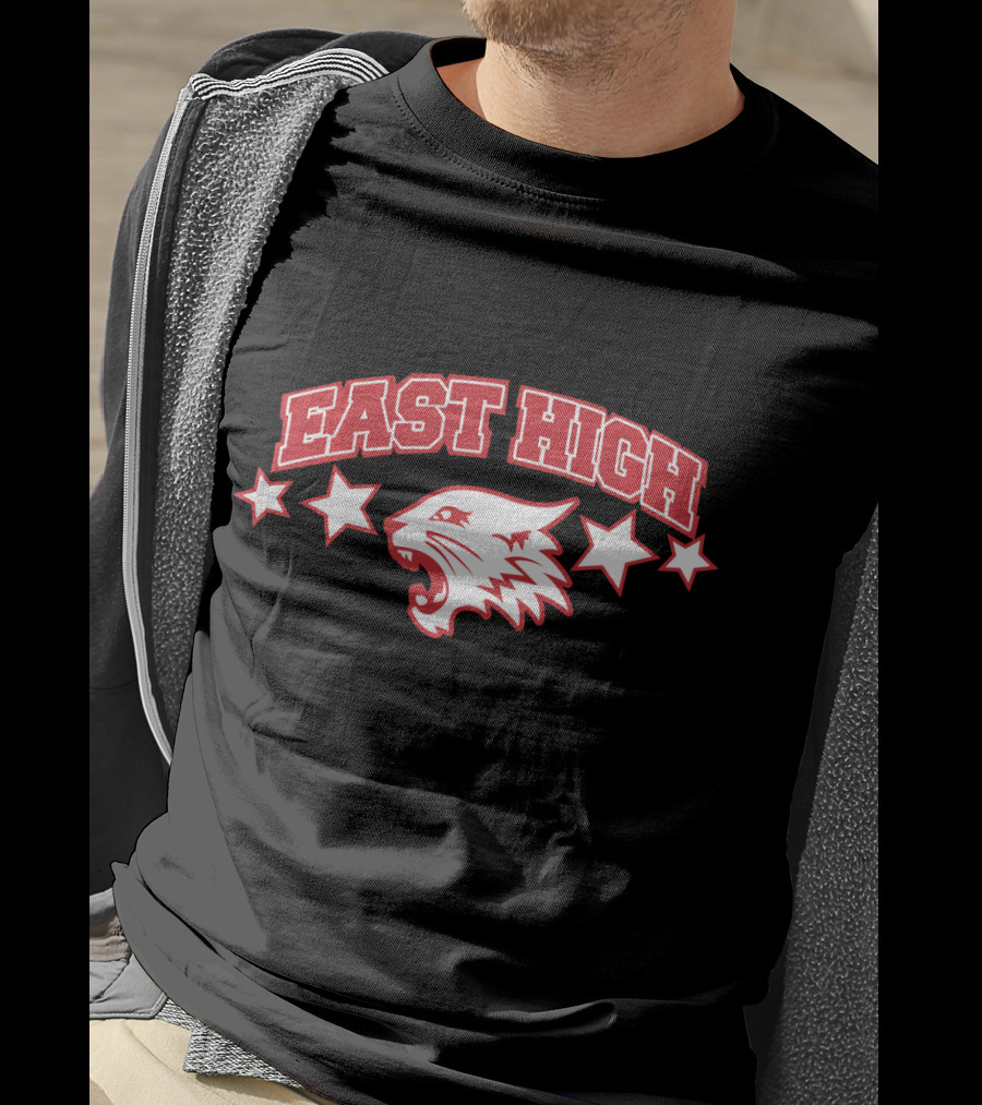 High School Musical East High Wildcats Logo And Stars T-Shirt