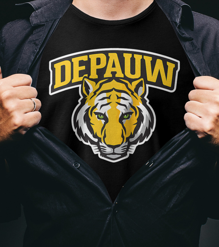 DePauw University Tigers NCAA PPDEPA15 Raglan Baseball T-Shirt