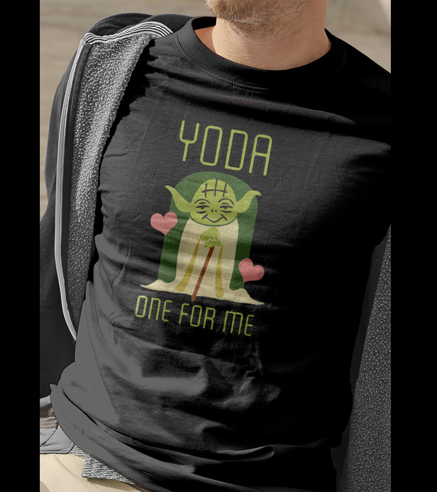 Yoda One For Me Valentine's Day Star Wars Hearts T-Shirt