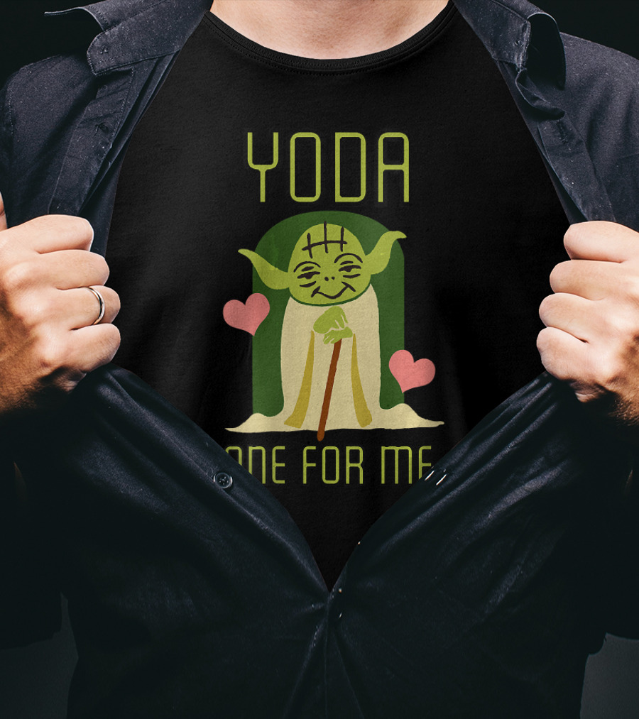 Yoda One For Me Valentine's Day Star Wars Hearts T-Shirt