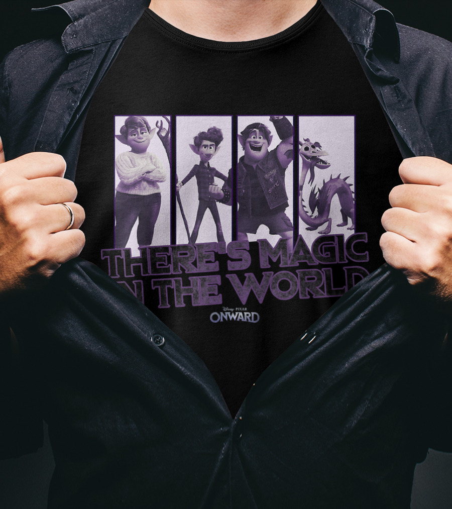 Disney Pixar Onward Characters There's Magic In The World T-Shirt
