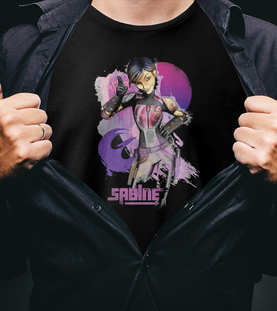 Star Wars Rebels Sabine Wren Vibrant Mandalorian Warrior T-Shirt