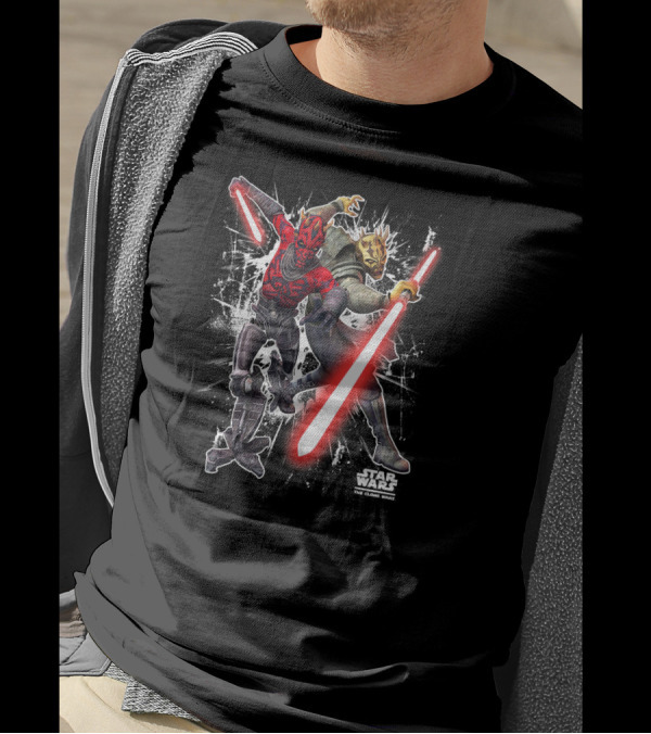 Star Wars The Clone Wars Darth Maul Savage Opress Lightsabers T-Shirt