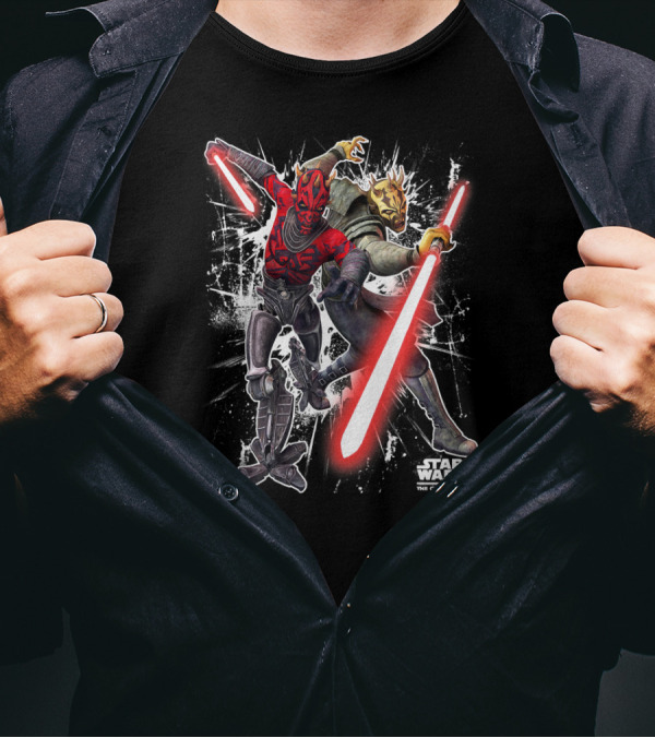 Star Wars The Clone Wars Darth Maul Savage Opress Lightsabers T-Shirt