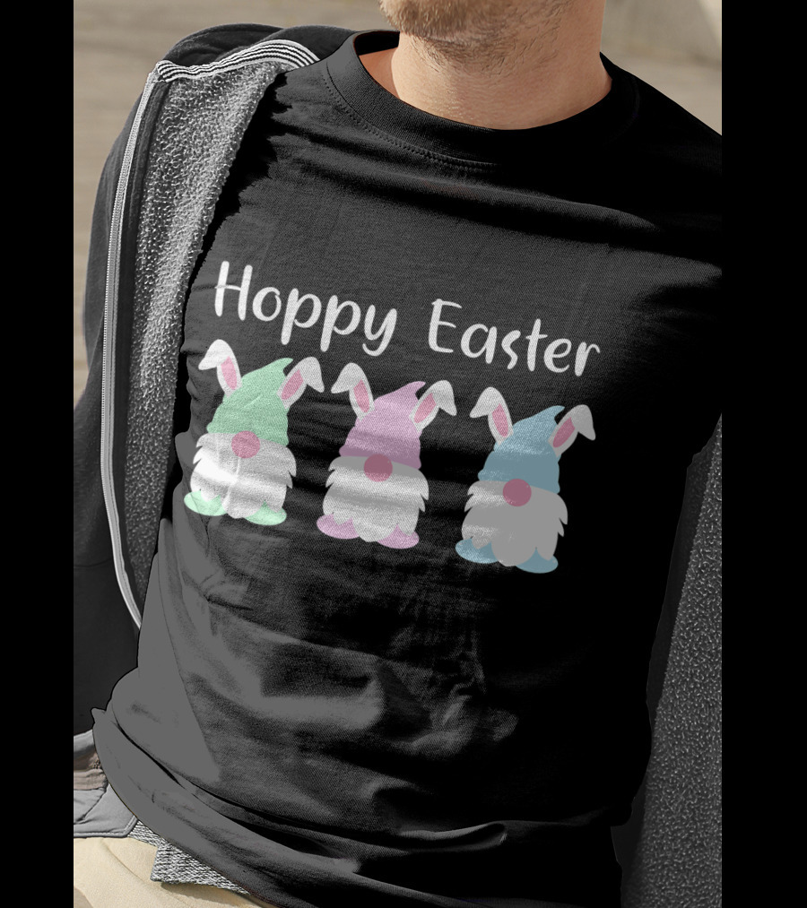 Hoppy Easter Bunny Gnome Trio T-Shirt