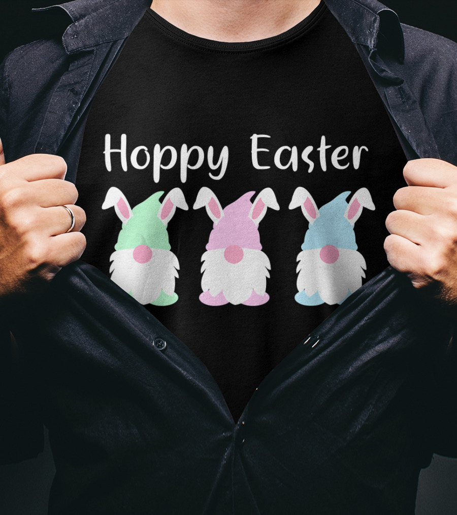 Hoppy Easter Bunny Gnome Trio T-Shirt