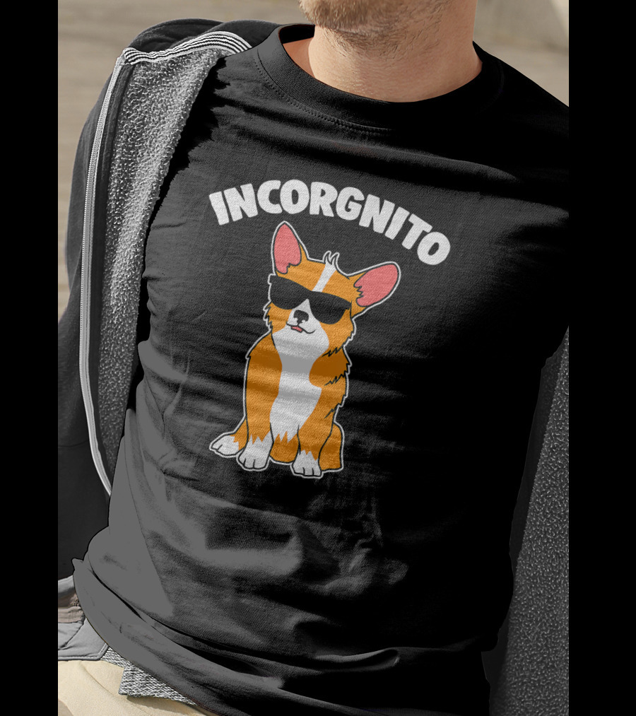 Incorgnito Funny Corgi Sunglasses Pup T-Shirt