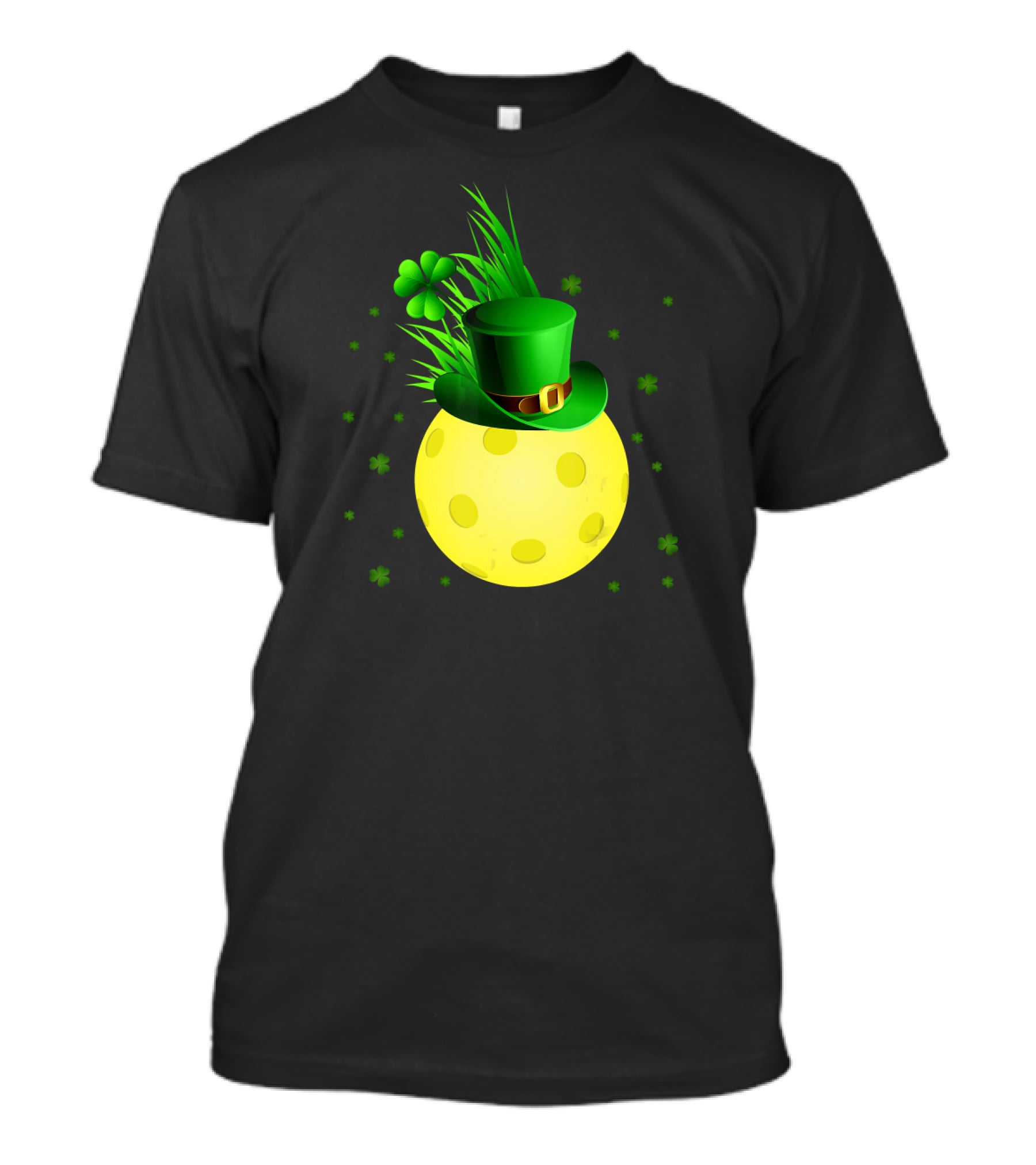Leprechaun Pickleball Shamrock Hat Ball T-Shirt