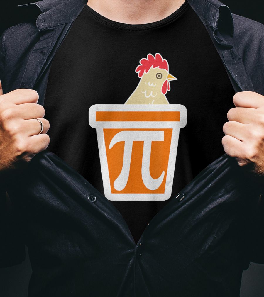 Chicken In Pi Symbol Bucket T-Shirt