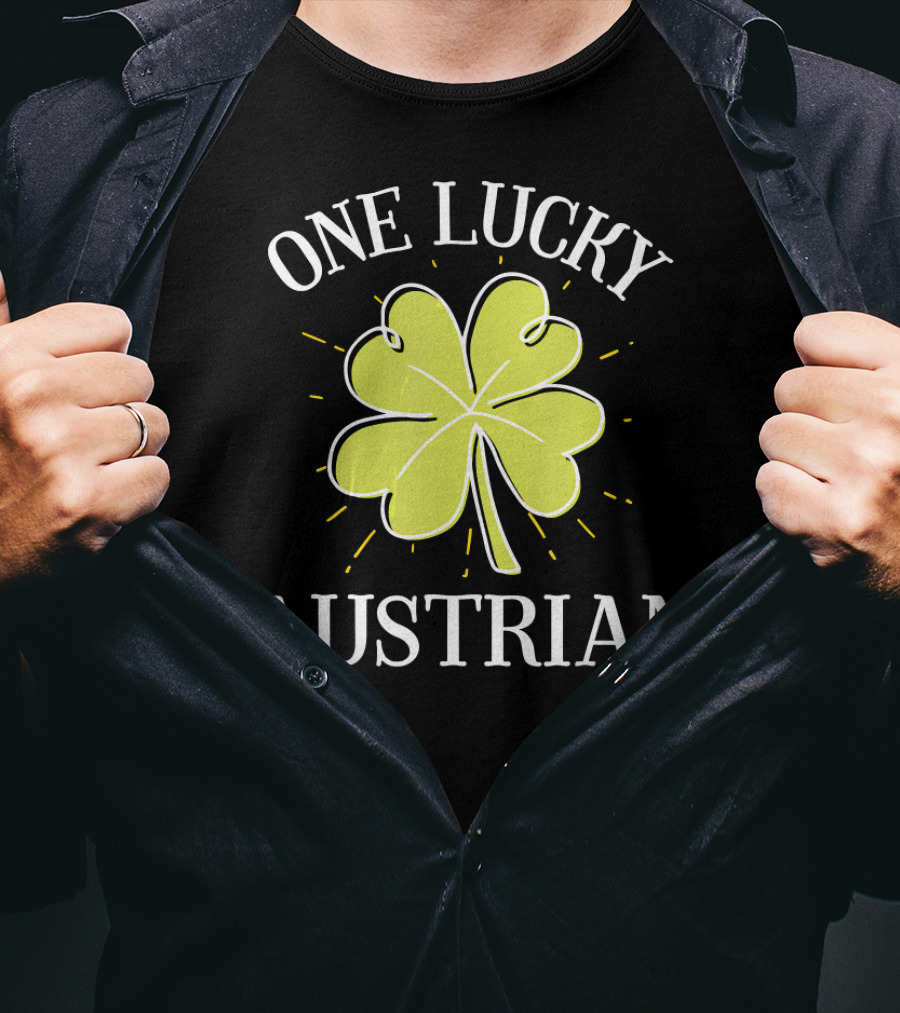 One Lucky Austrian St Patricks Day Coach T-Shirt
