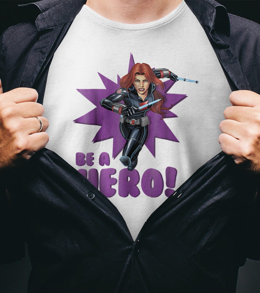 Black Widow Be A Hero Avengers Assemble T-Shirt
